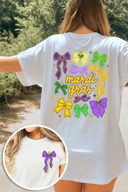 Mardi Gras Coquette Bows Graphic Plus Tee