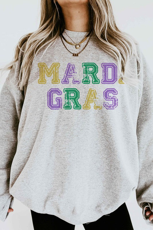 MARDI GRAS GRAPHIC SWEATSHIRT