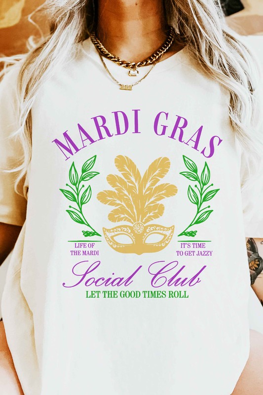 MARDI GRAS SOCIAL CLUB OVERSIZED TEE