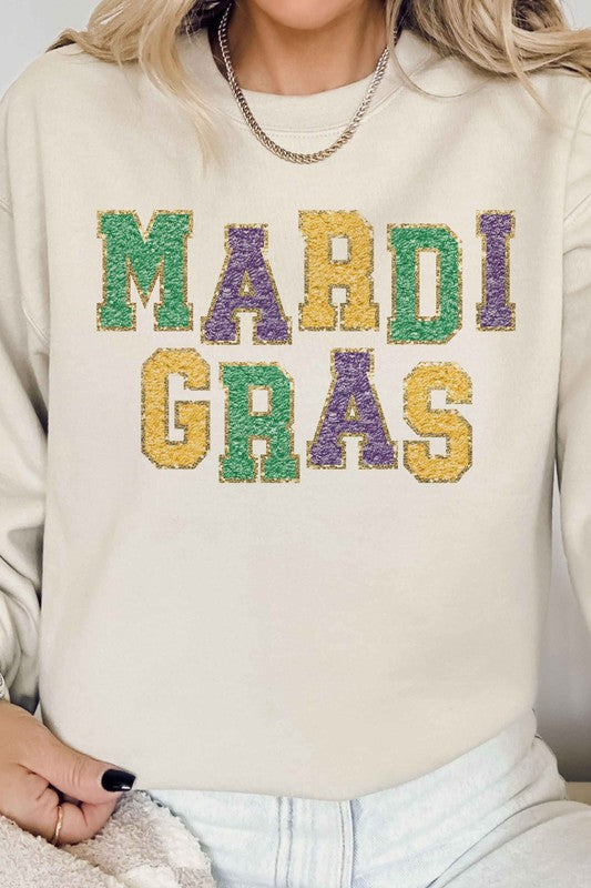 MARDI GRAS GRAPHIC SWEATSHIRT