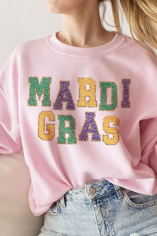 MARDI GRAS GRAPHIC SWEATSHIRT