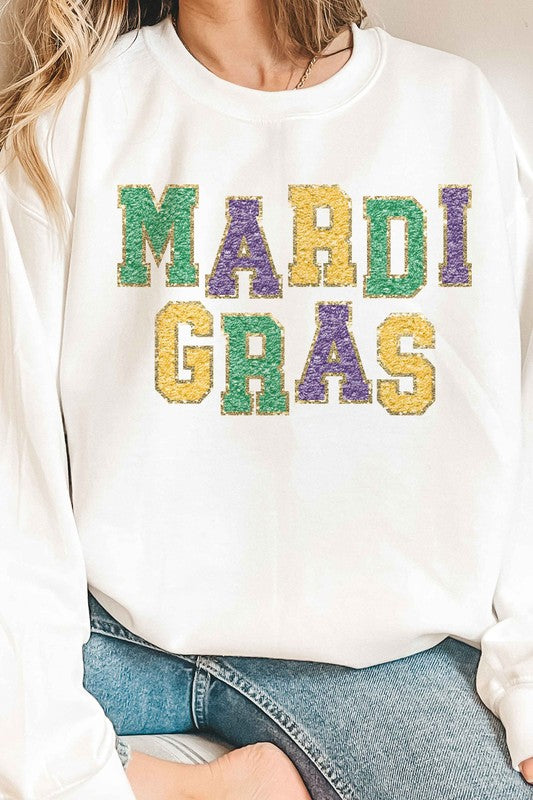 MARDI GRAS GRAPHIC SWEATSHIRT