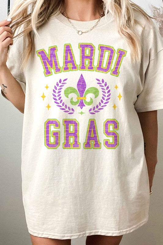 MARDI GRAS PARTY OVERSIZED TEE