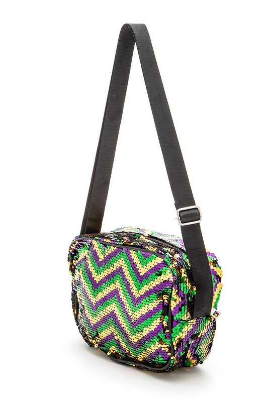 Mardi Gras Sequins Crossbody Bag