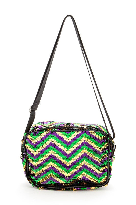 Mardi Gras Sequins Crossbody Bag