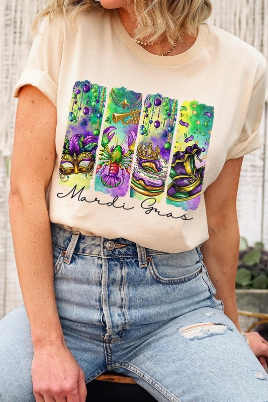 Mardi Gras Graphic Plus Tee