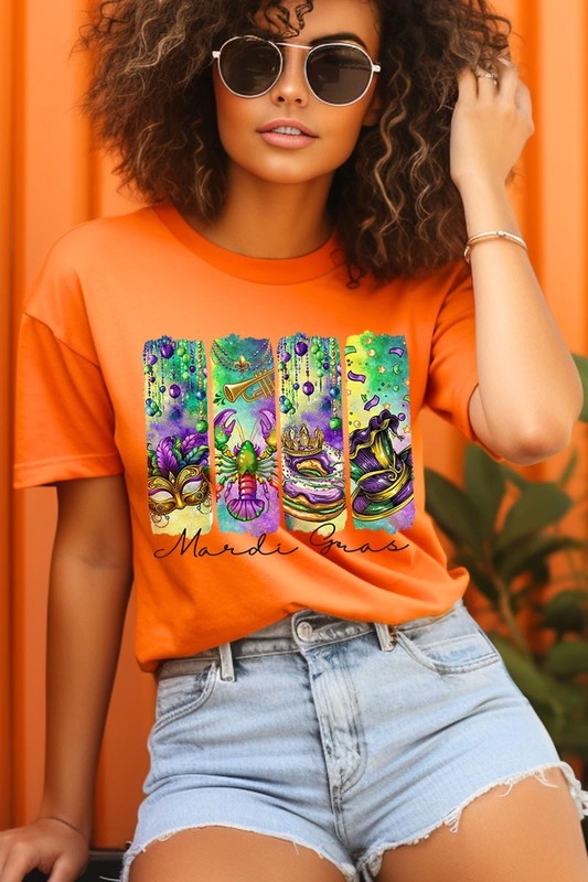 Mardi Gras Graphic Plus Tee