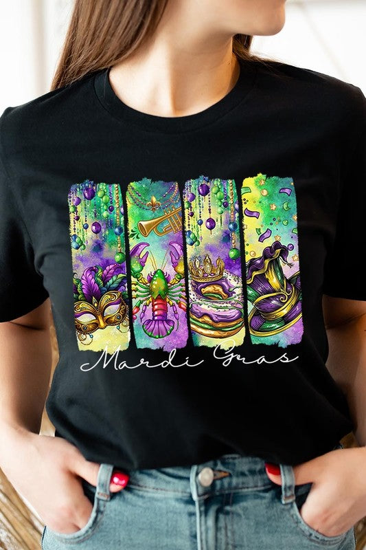 Mardi Gras Graphic Plus Tee