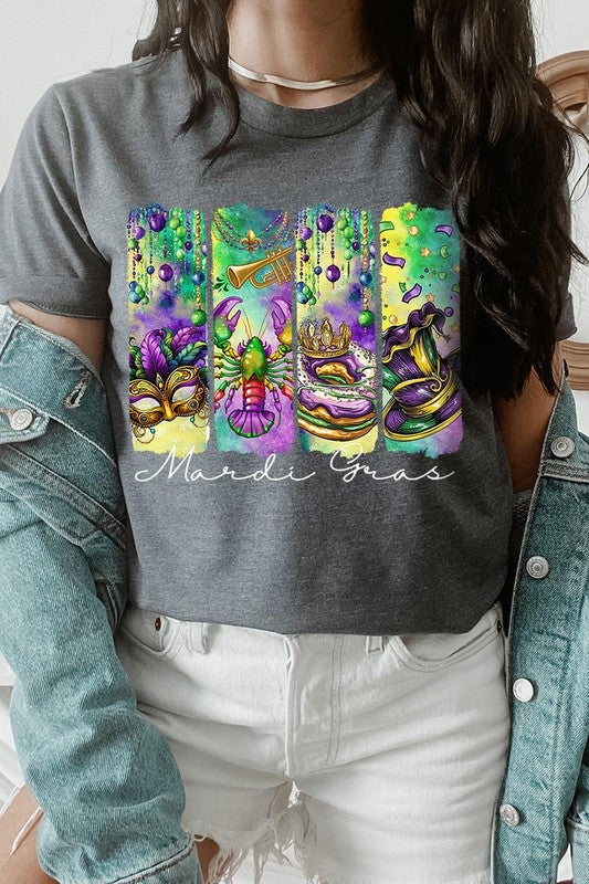 Mardi Gras Graphic Plus Tee