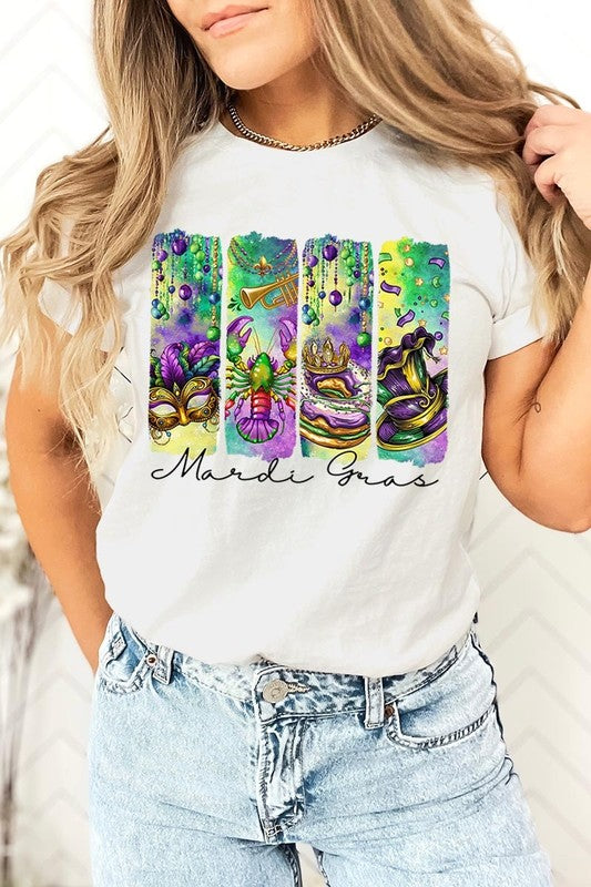 Mardi Gras Graphic Plus Tee