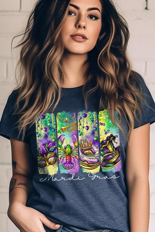 Mardi Gras Graphic Plus Tee