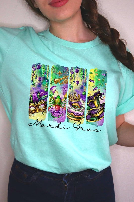 Mardi Gras Graphic Plus Tee