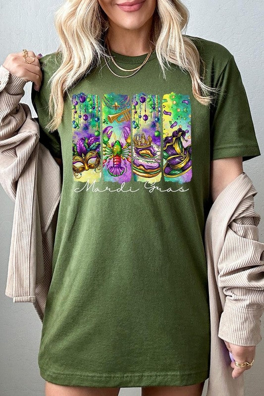 Mardi Gras Graphic Plus Tee