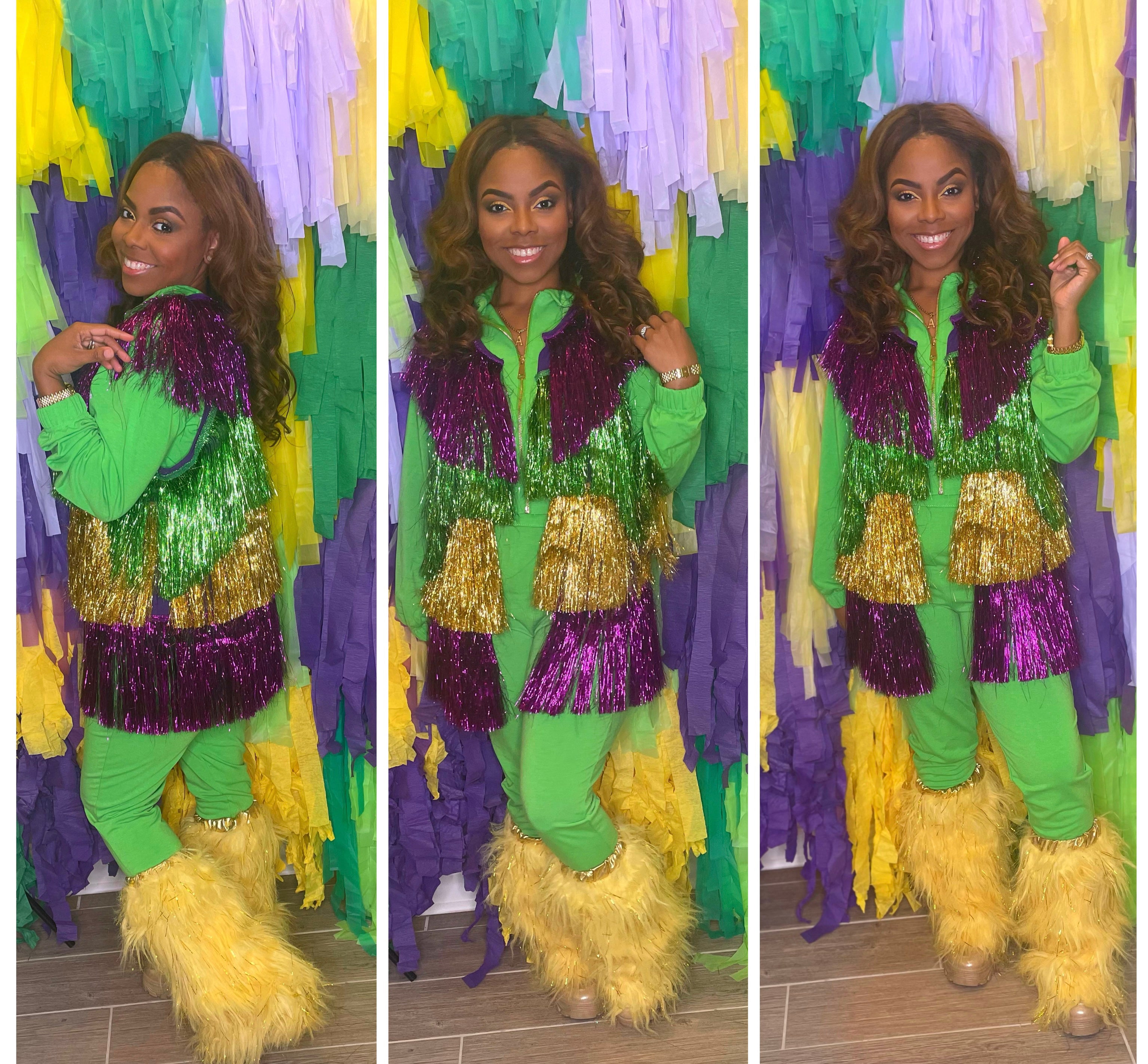 Mardi Gras Fringe Vest