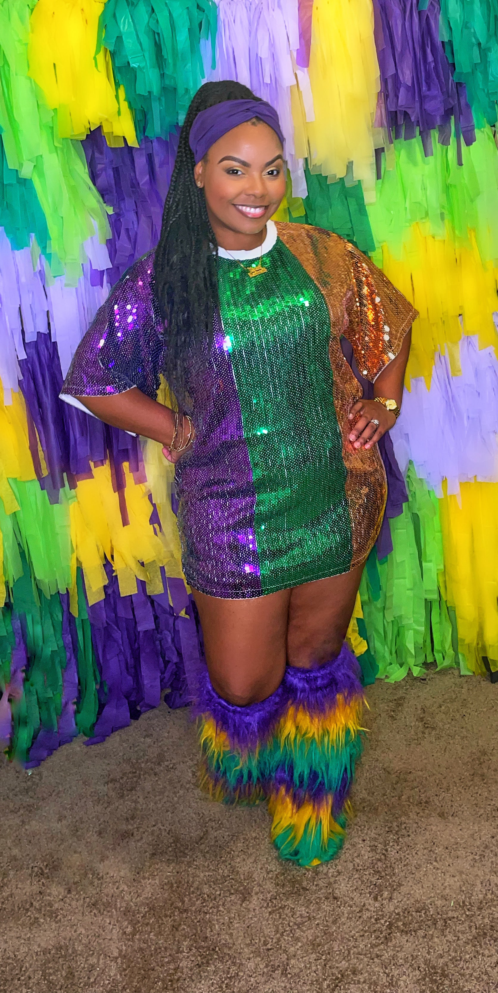 Sequin Mardi Gras Tunic